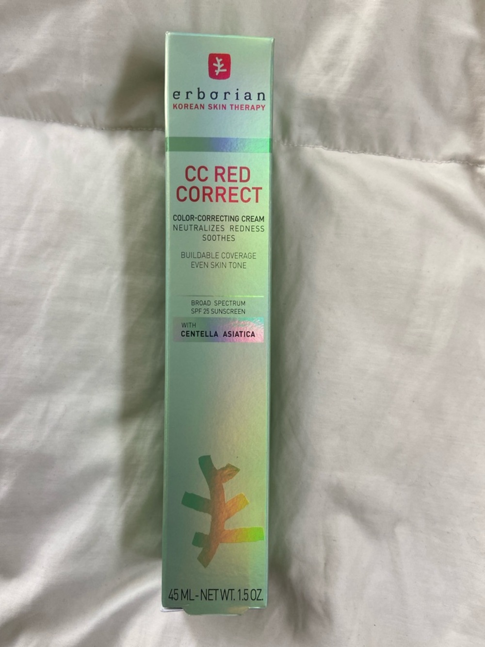 ERBORIAN CC RED CORRECT COLOR CORRECTING CREAM SPF25 WITH CENTELLA ASIATICA